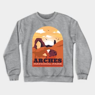 Arches National Park in Moab, Utah Vintage Retro Design Crewneck Sweatshirt